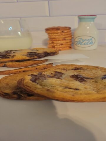 finished chocolate chip cookies