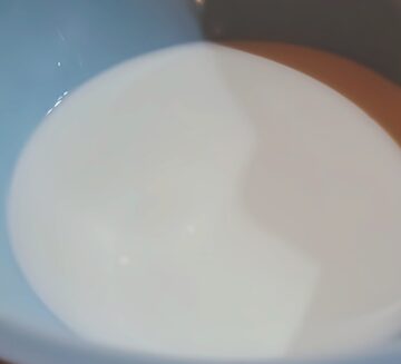 corn starch slurry in mixing bowl