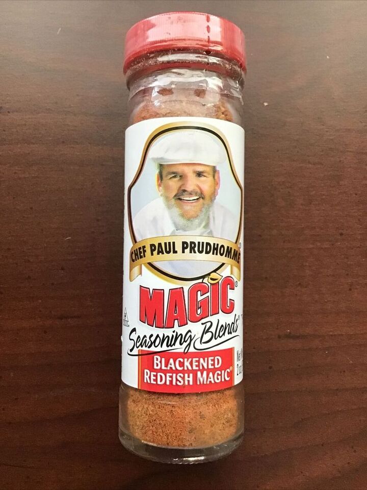 jar of Paul Prudhomme blackening spice