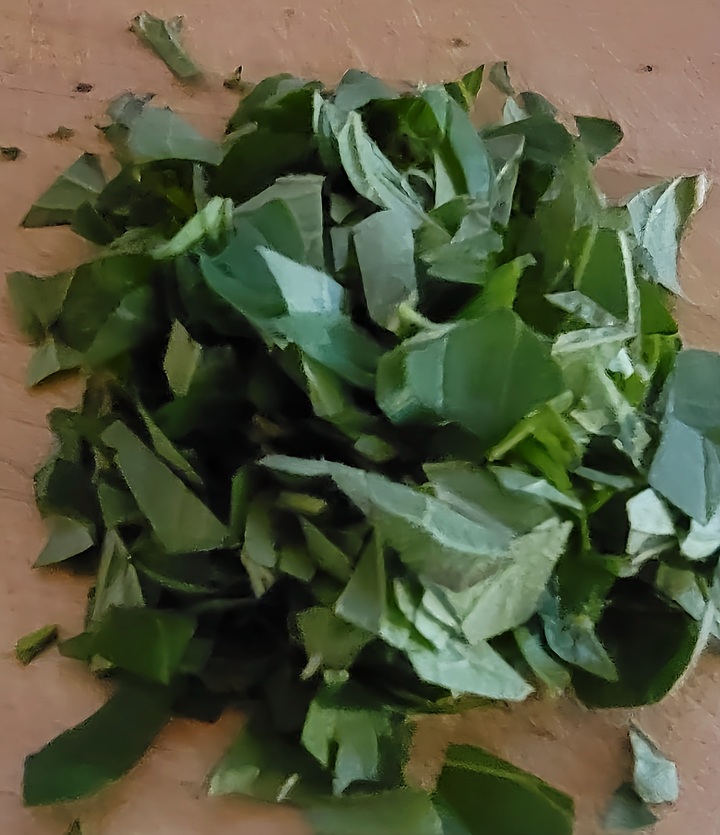 close up of chopped oregano